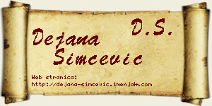Dejana Simčević vizit kartica